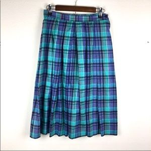 Vtg Plaid Orvis 60%silk skirt
